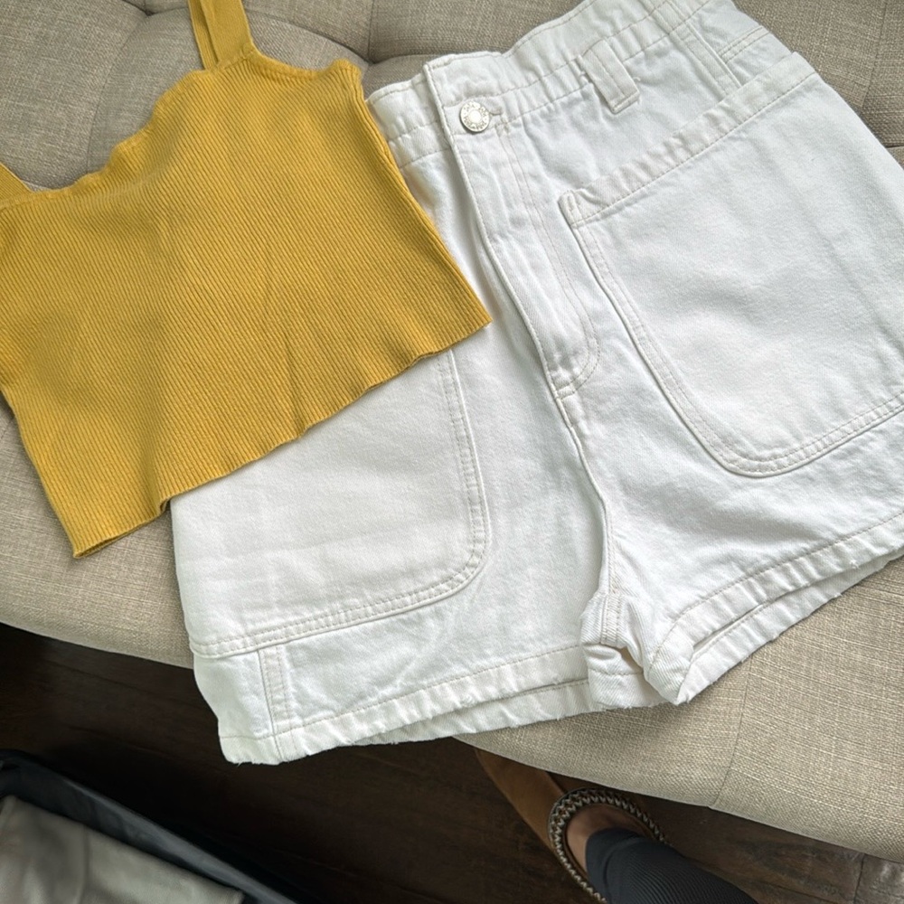 Zara Shorts and Crop Knit Top Bundle